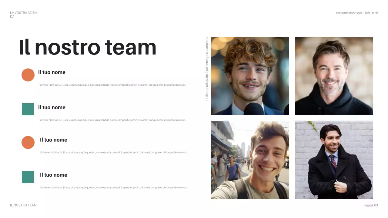 pitch aziendale geometrico nero