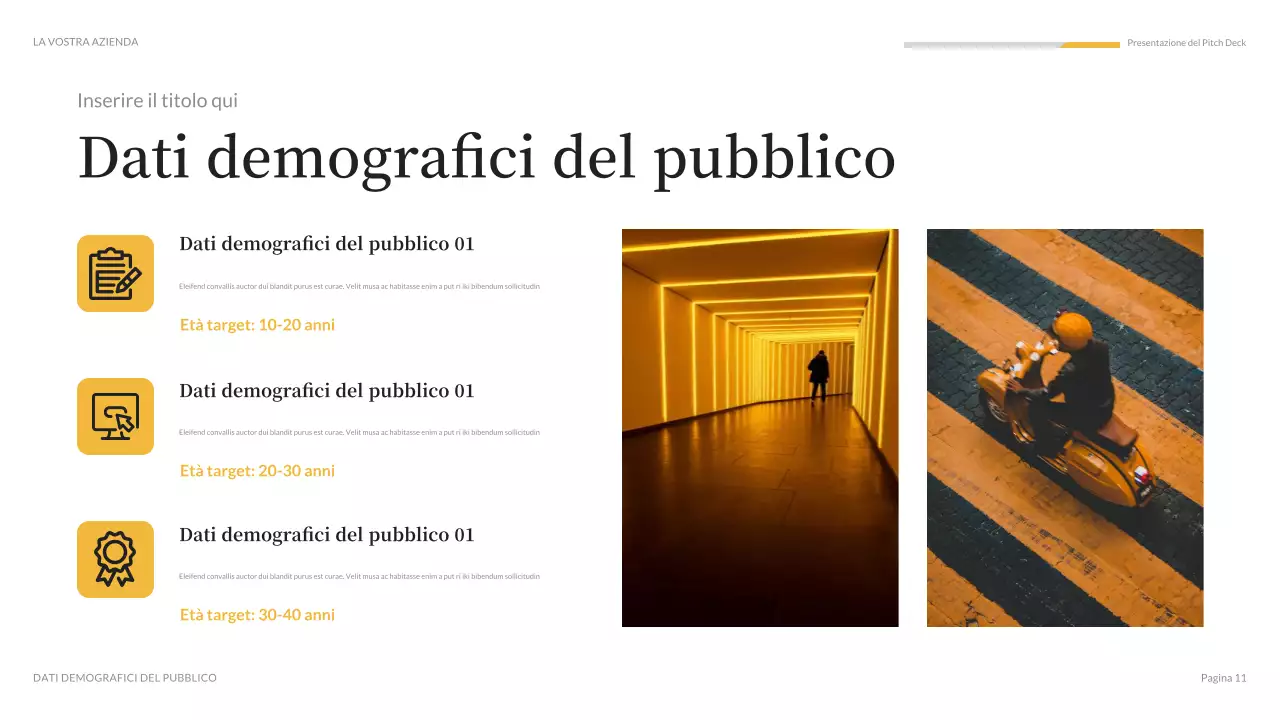 presentazione mediatica moderna arancione