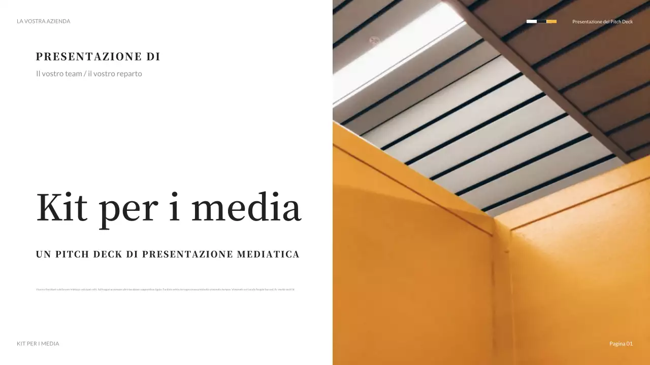 presentazione mediatica moderna arancione