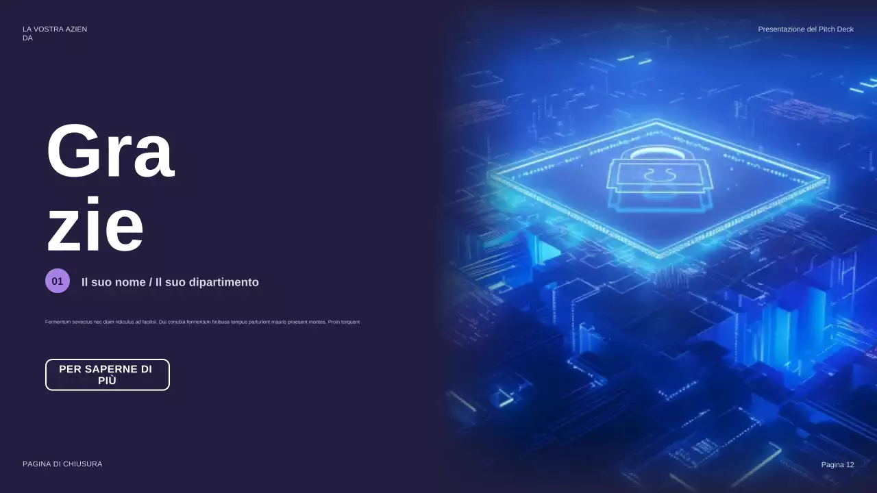 presentazione di sicurezza futuristica viola