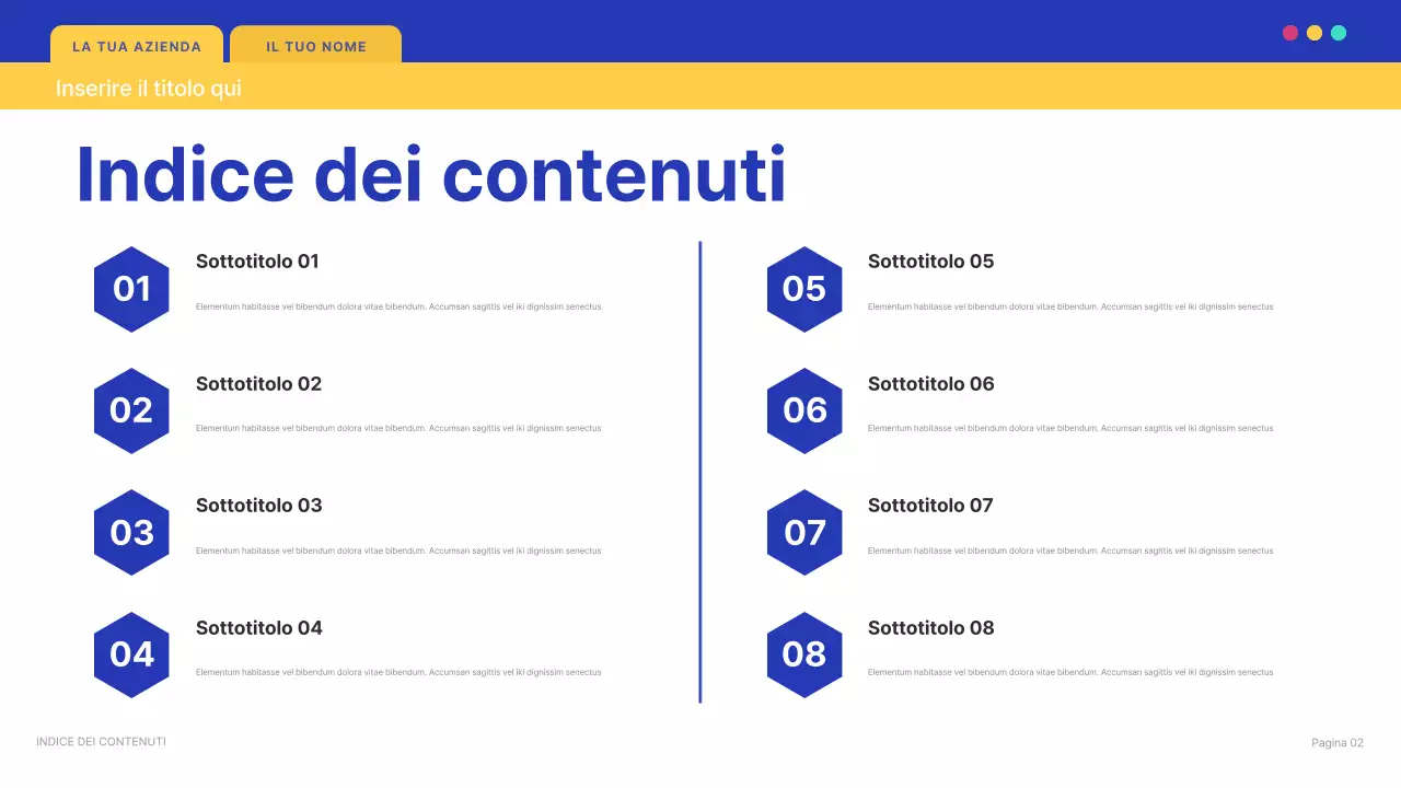 documento di presentazione IT moderno blu