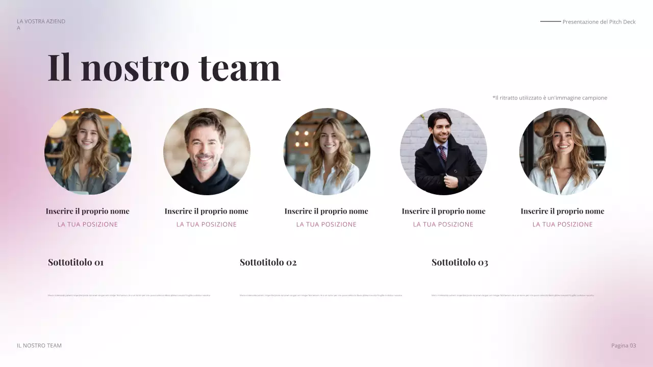 pitch aziendale moderno e colorato