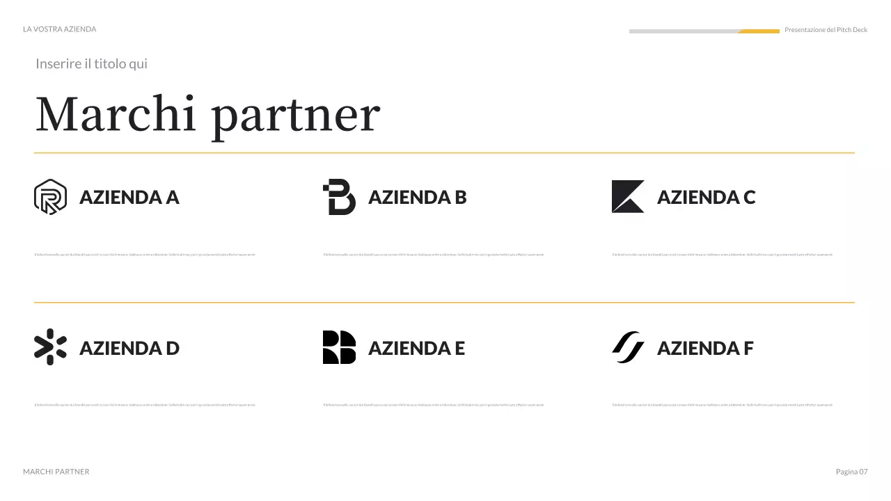 presentazione mediatica moderna arancione