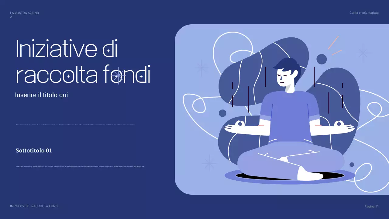 presentazione di beneficenza moderna blu