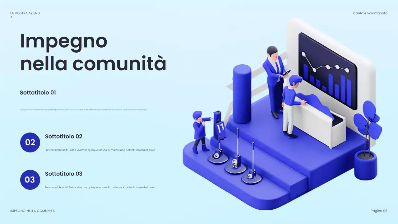 documento di raccolta fondi moderno blu