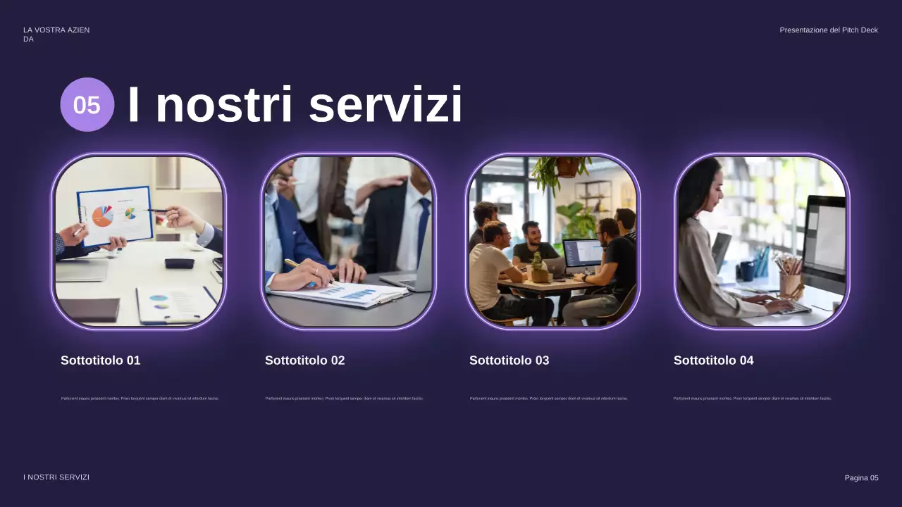 presentazione di sicurezza futuristica viola