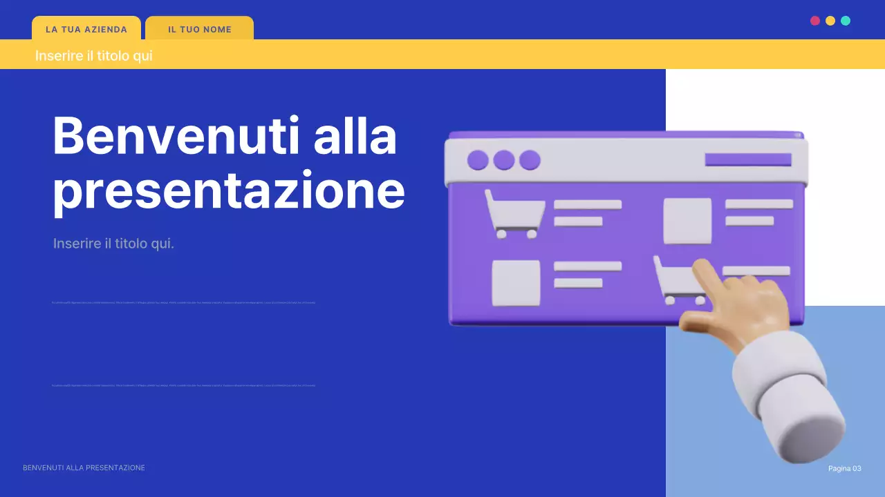 documento di presentazione IT moderno blu