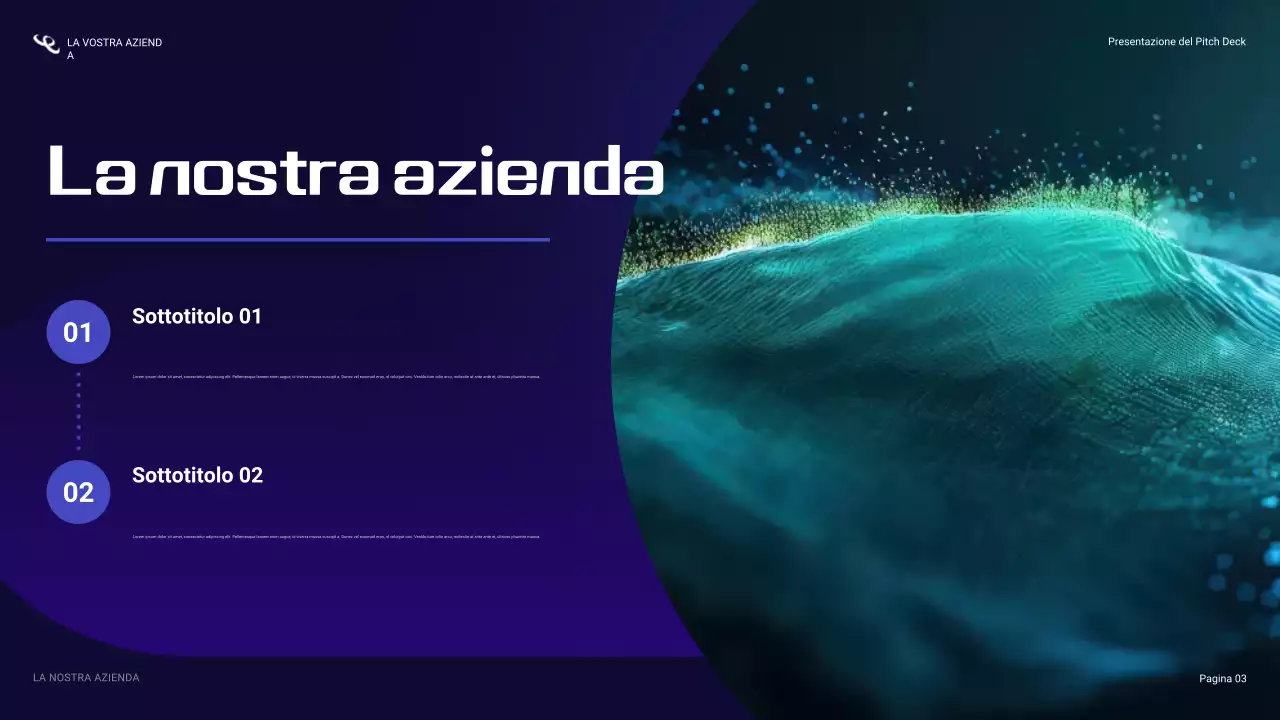 presentazione sulla sicurezza informatica blu