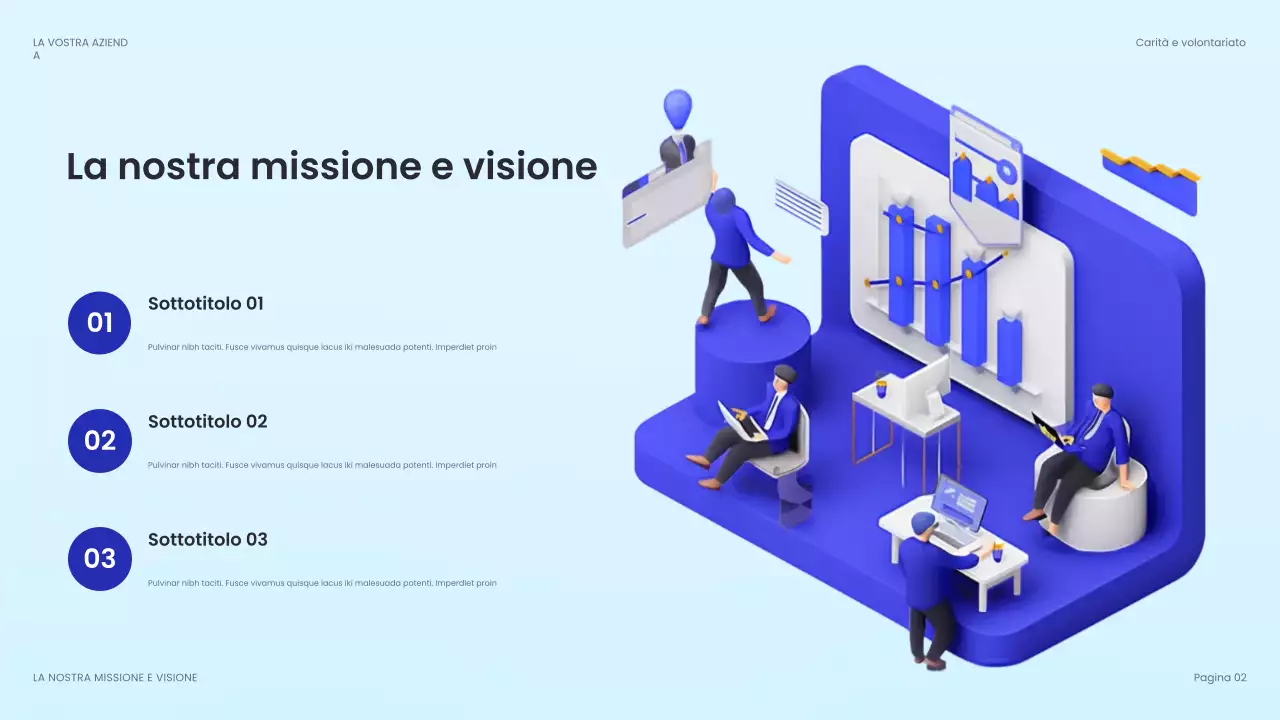 documento di raccolta fondi moderno blu