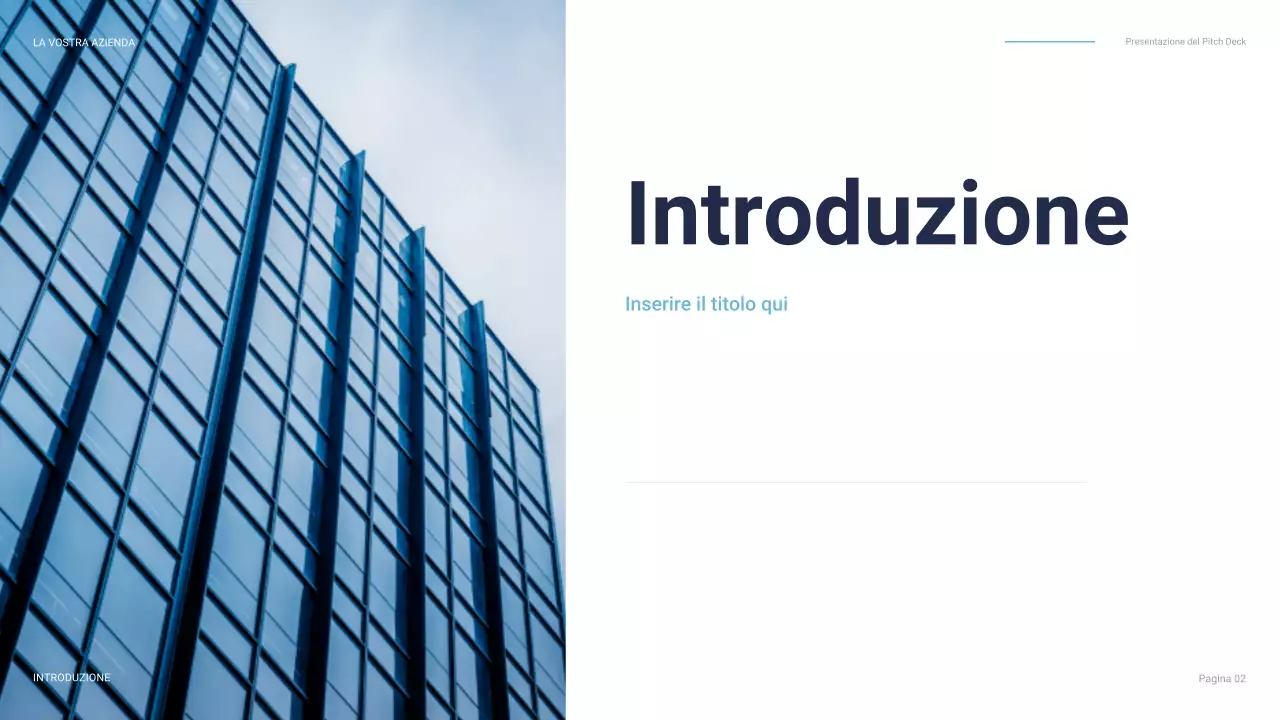 pitch aziendale moderno blu