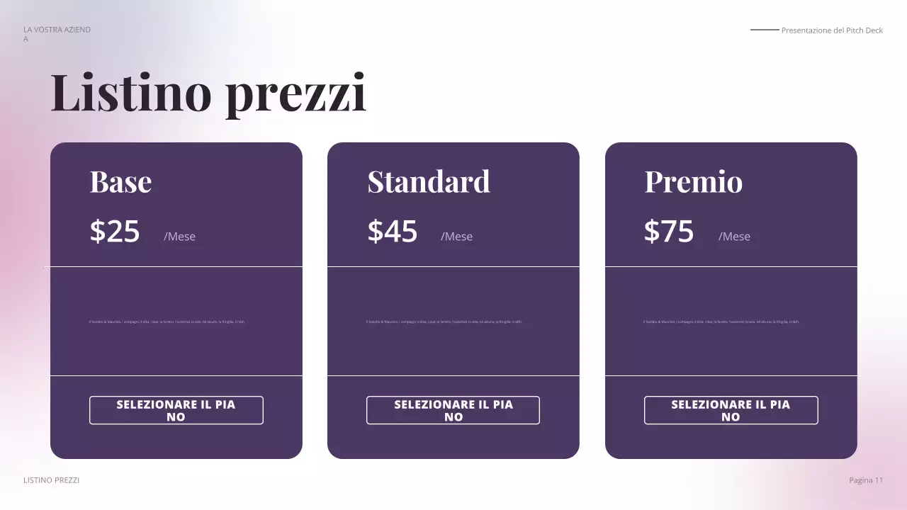 pitch aziendale moderno e colorato
