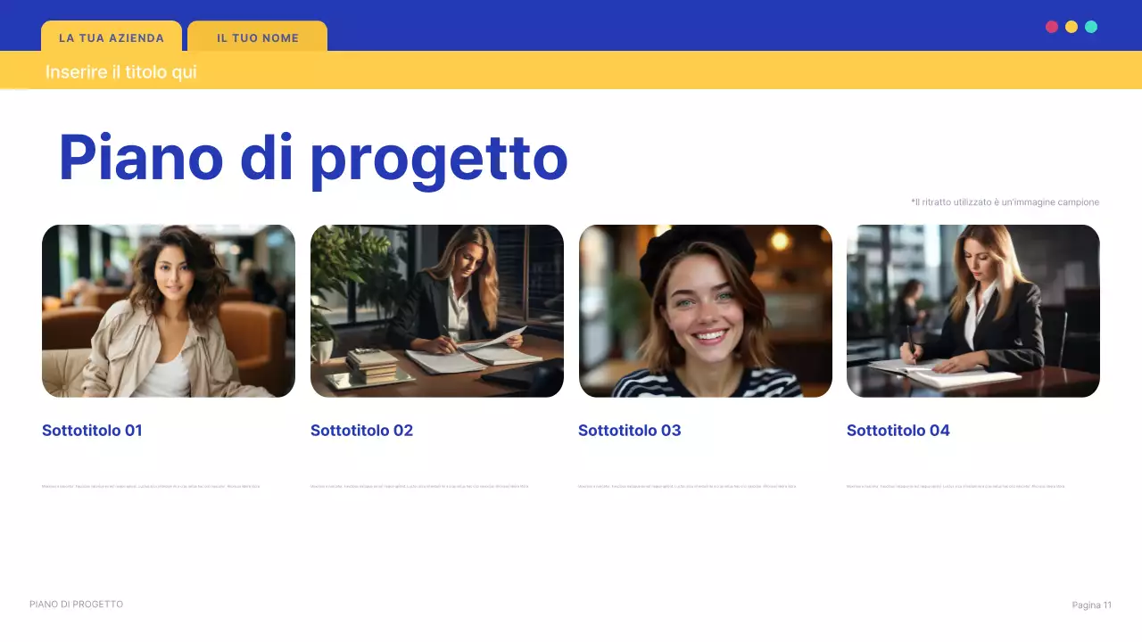 documento di presentazione IT moderno blu