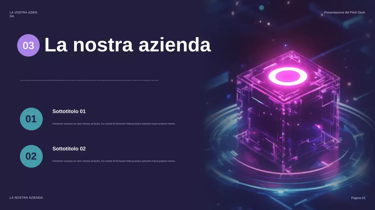 presentazione di sicurezza futuristica viola