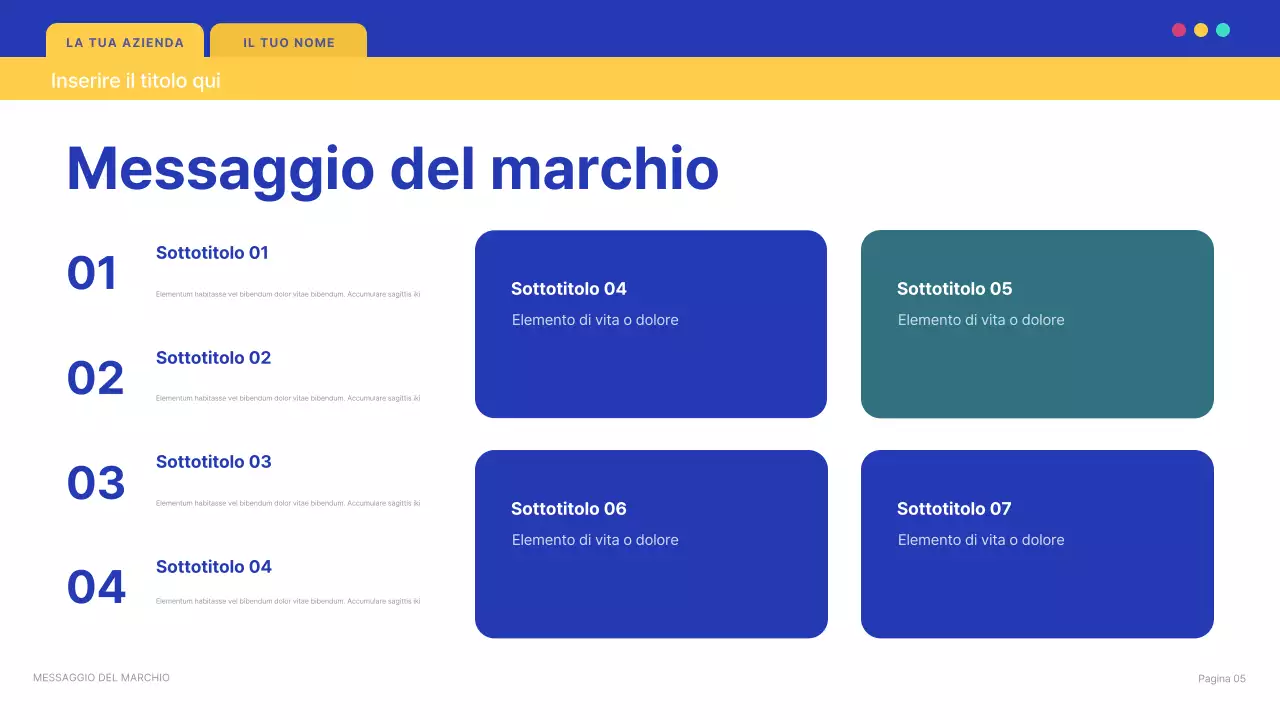 documento di presentazione IT moderno blu