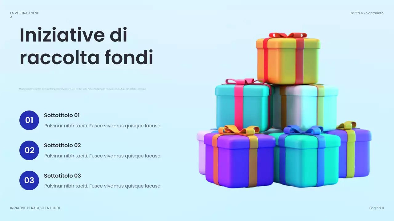 documento di raccolta fondi moderno blu