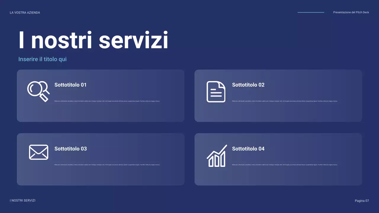 pitch aziendale moderno blu