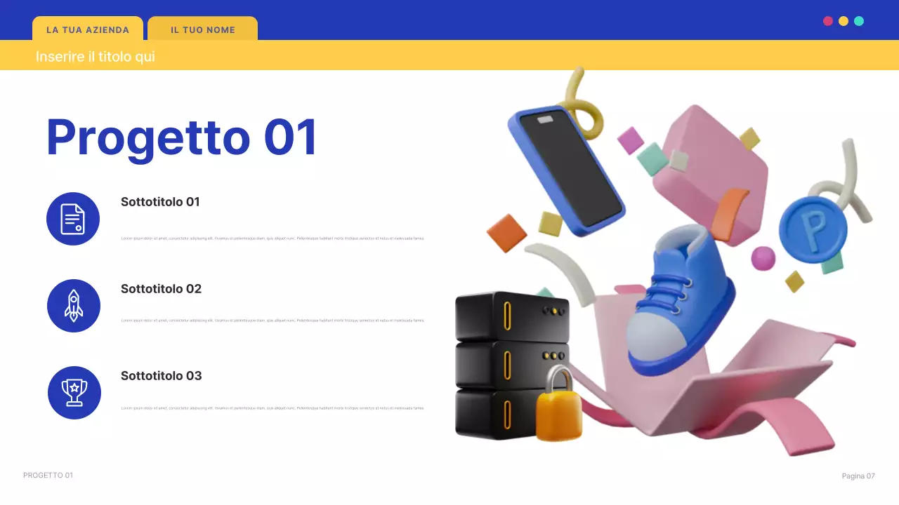 documento di presentazione IT moderno blu