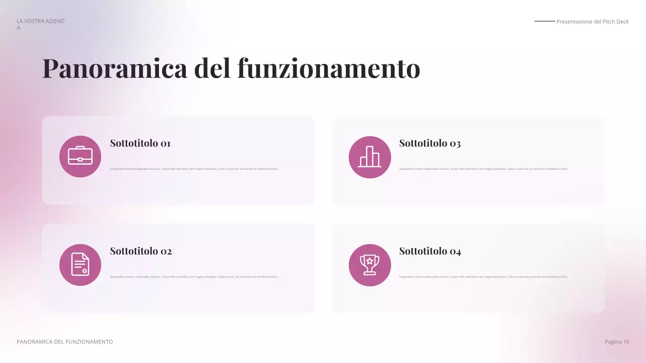 pitch aziendale moderno e colorato