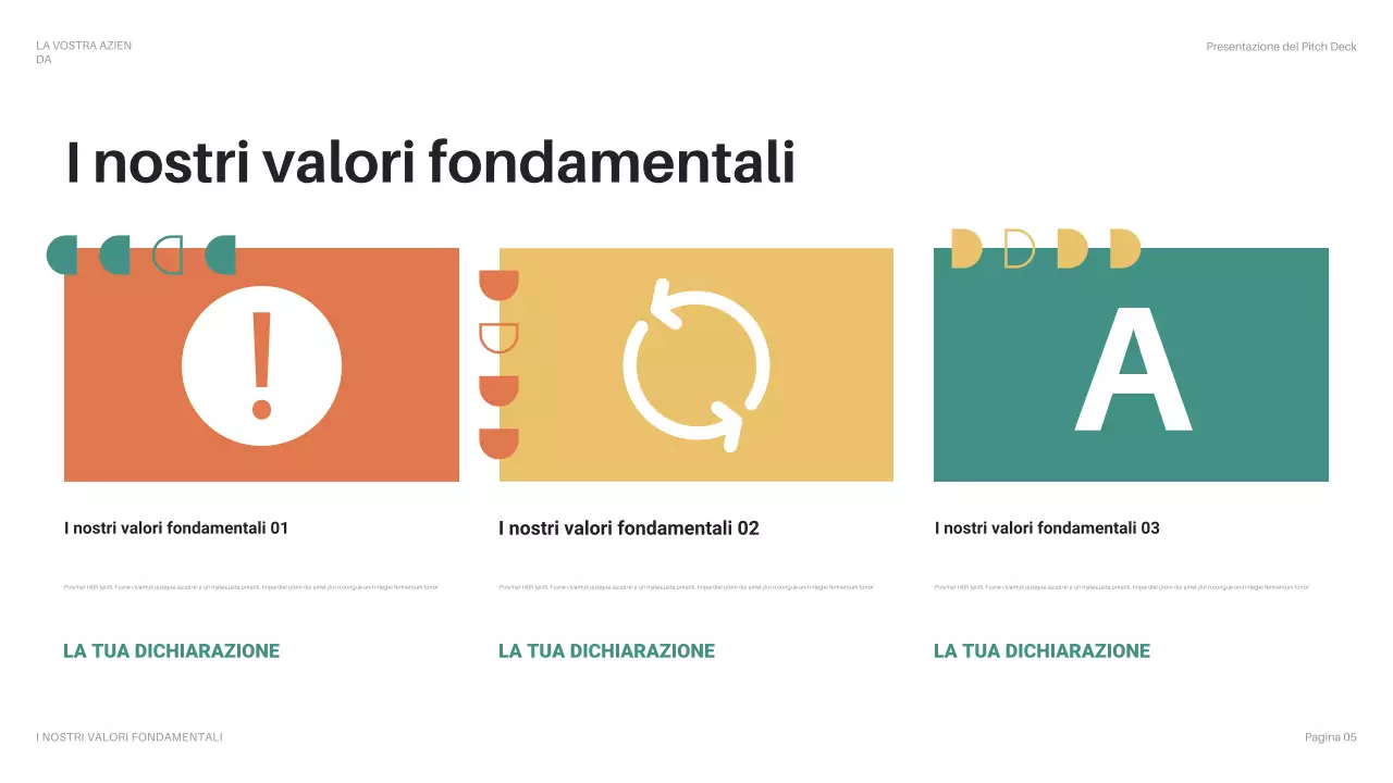 pitch aziendale geometrico nero