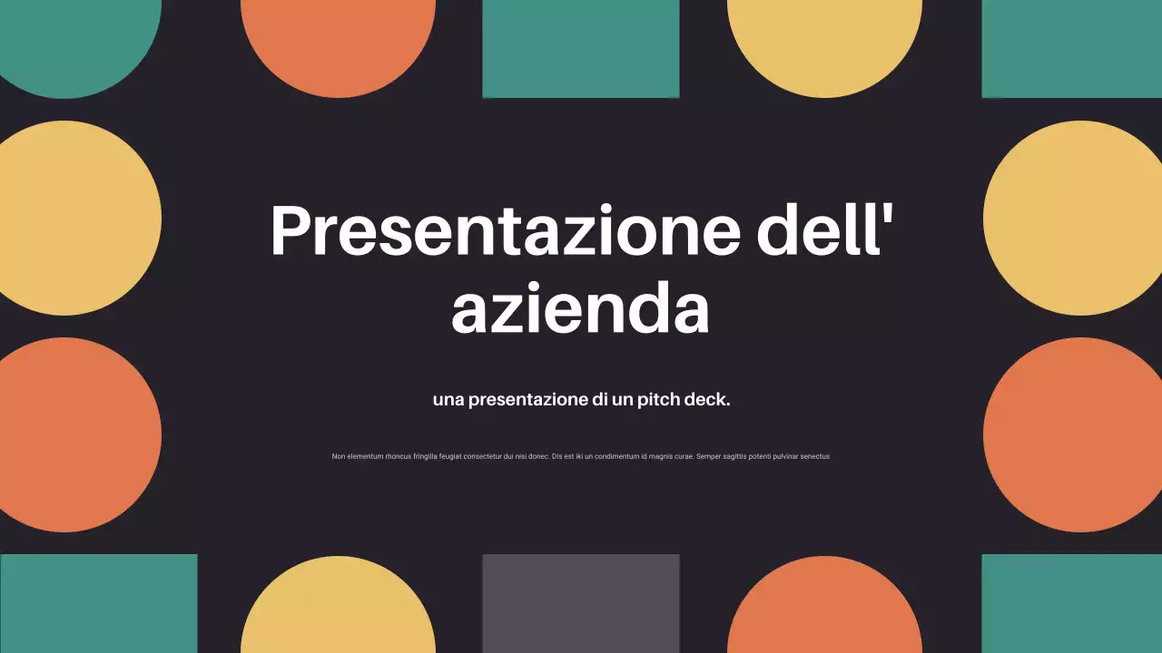 pitch aziendale geometrico nero