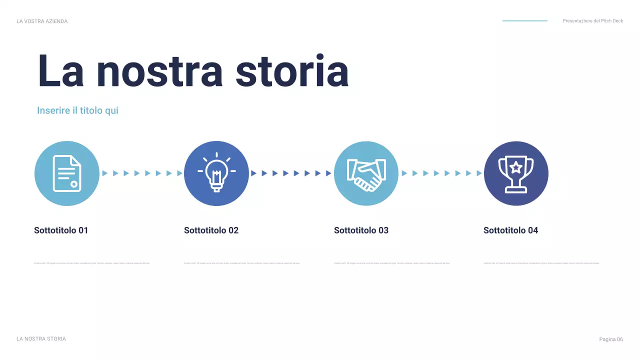 pitch aziendale moderno blu