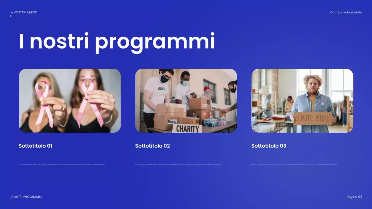 documento di raccolta fondi moderno blu