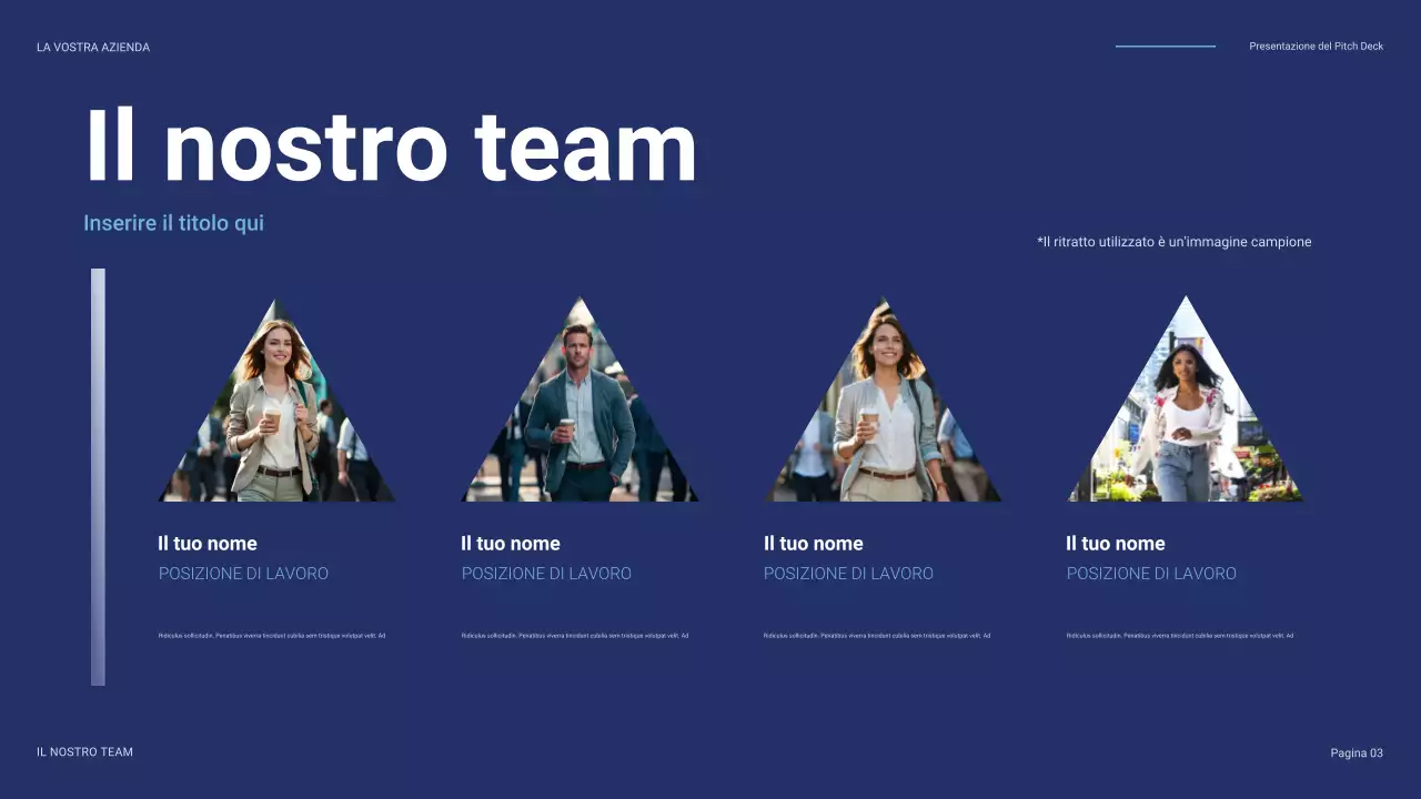 pitch aziendale moderno blu