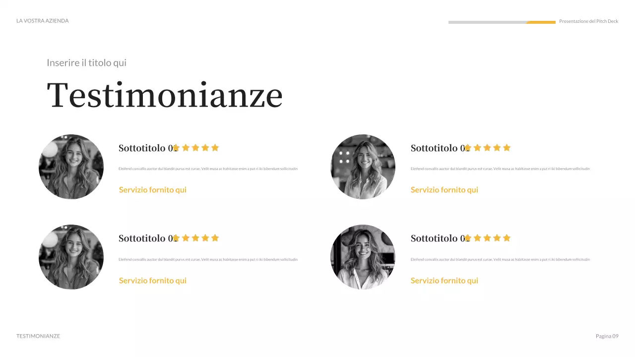 presentazione mediatica moderna arancione