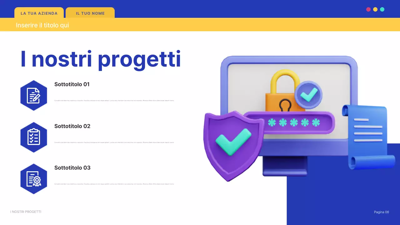 documento di presentazione IT moderno blu