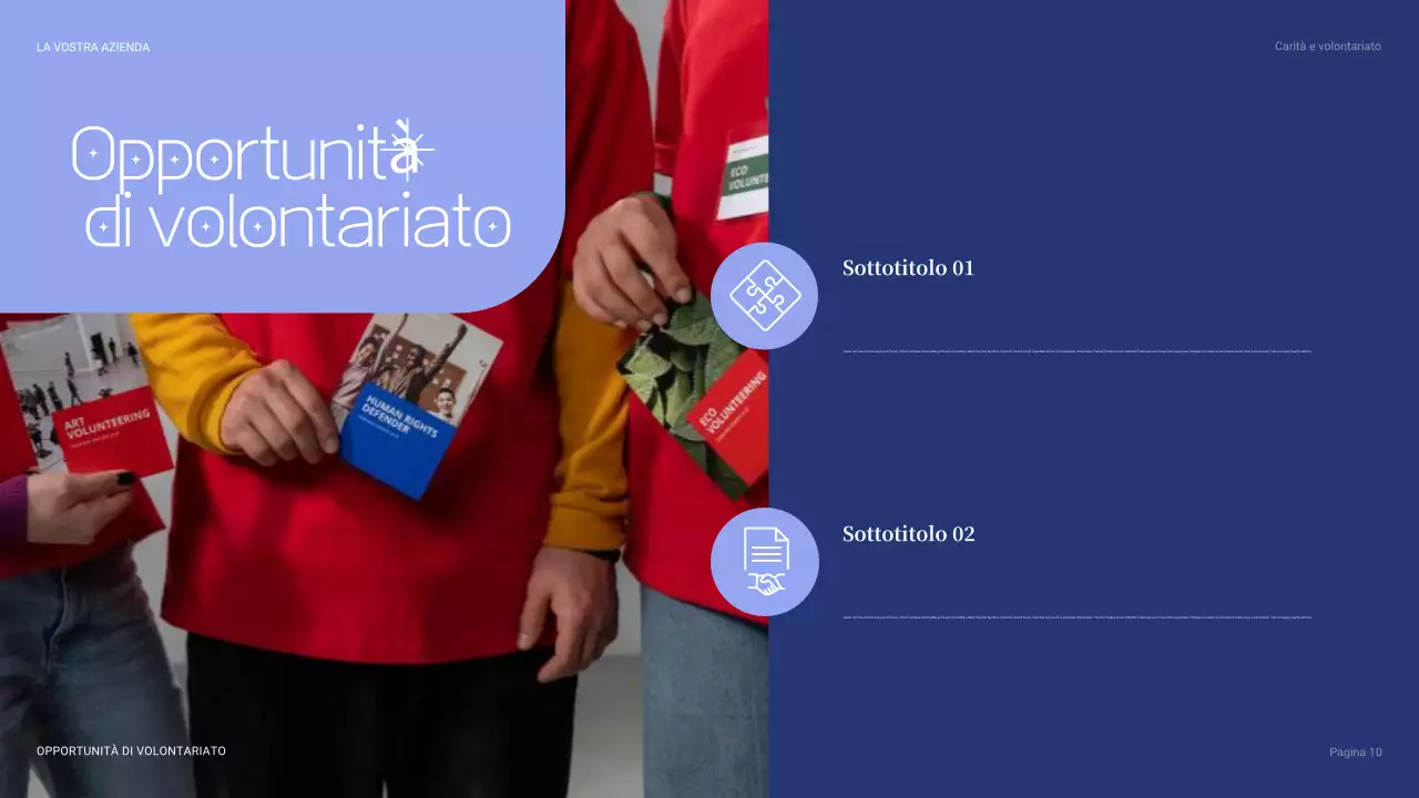 presentazione di beneficenza moderna blu