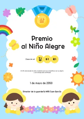 Premio infantil lindo bebé azul cielo