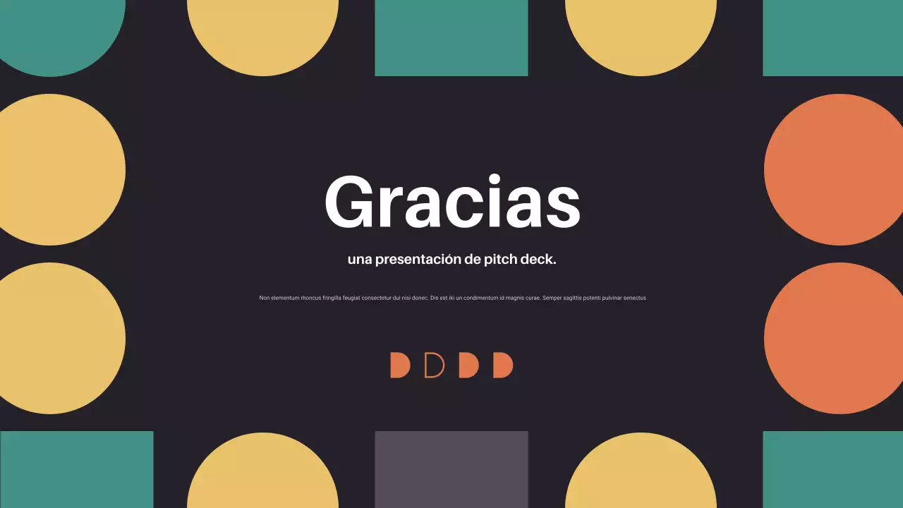 Presentación de empresa geométrica negra