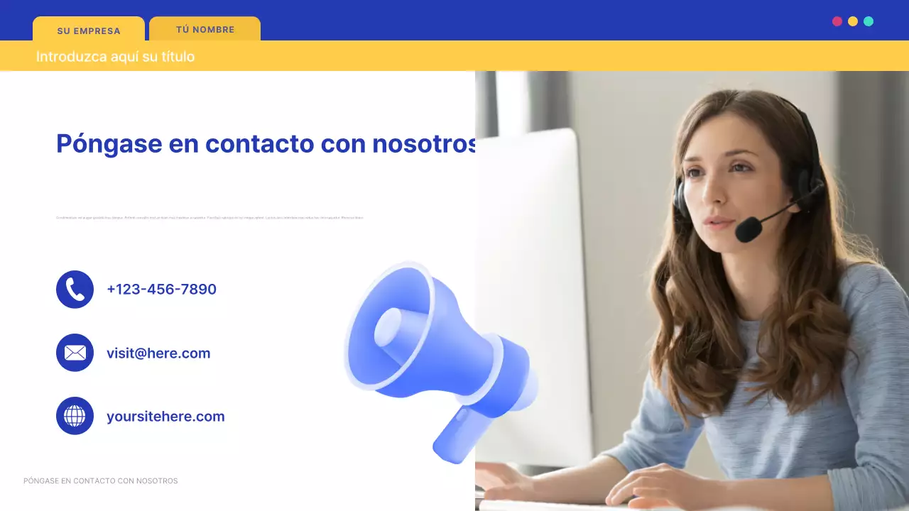 Documento de presentación de TI moderno y azul