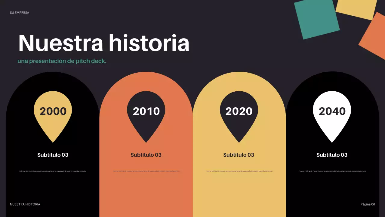 Presentación de empresa geométrica negra