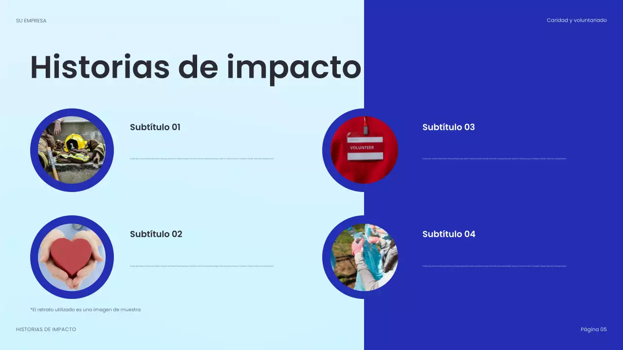 documento moderno de recaudación de fondos de color azul