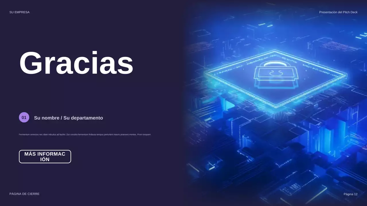 Presentación de seguridad futurista morada