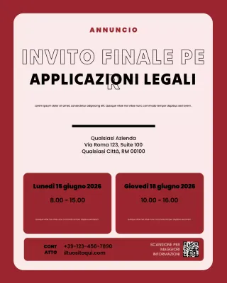 Annuncio fiscale moderno rosso