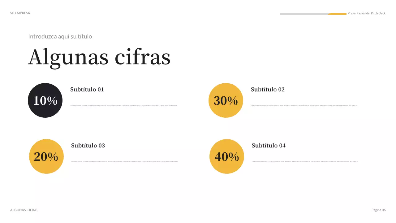 Presentación de medios modernos de color naranja