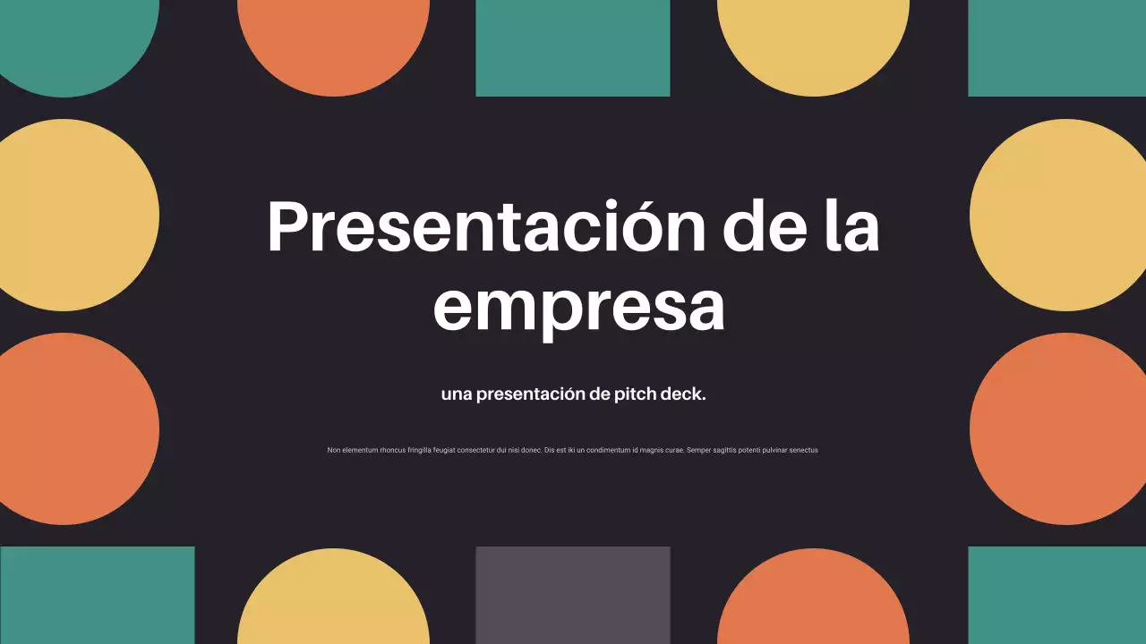 Presentación de empresa geométrica negra