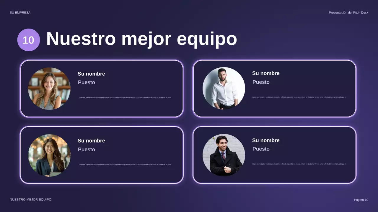 Presentación de seguridad futurista morada