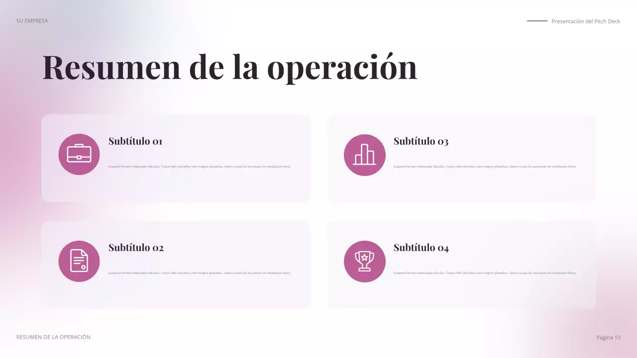 discurso de negocios moderno y colorido