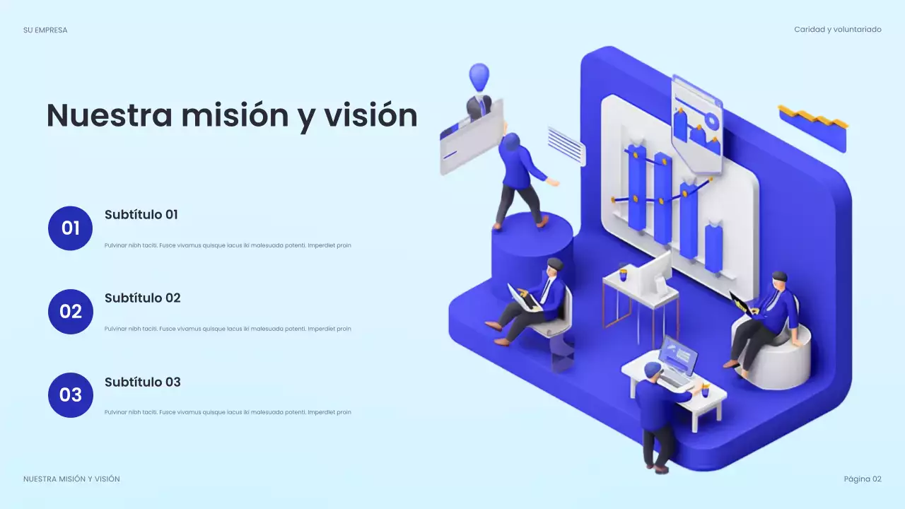 documento moderno de recaudación de fondos de color azul