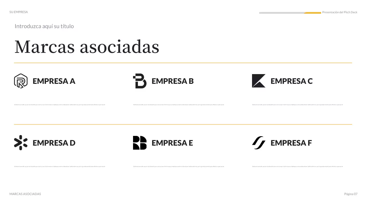 Presentación de medios modernos de color naranja