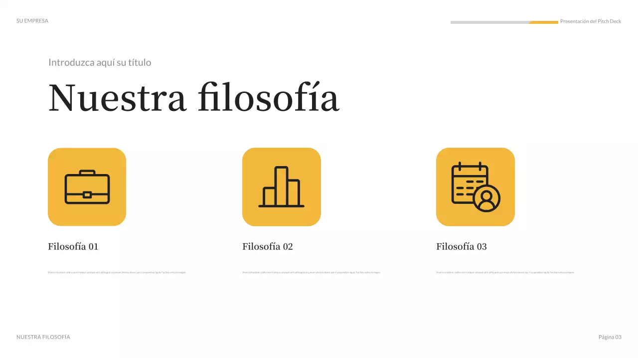 Presentación de medios modernos de color naranja