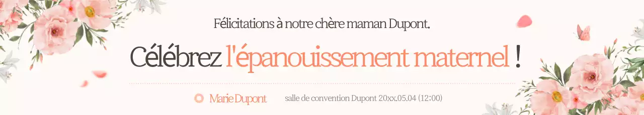 Promotion d'une luxueuse fête d'anniversaire de 60 ans avec des fleurs roses