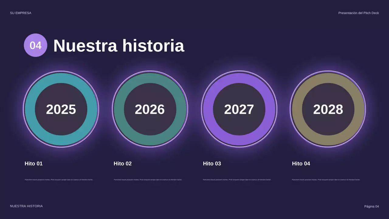 Presentación de seguridad futurista morada