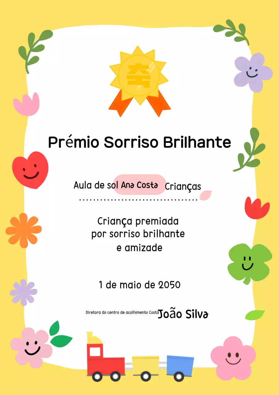 Placa Amarela do Bebê
