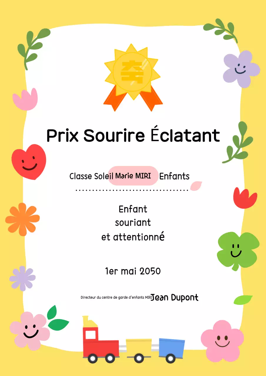 Plaque jaune du bébé