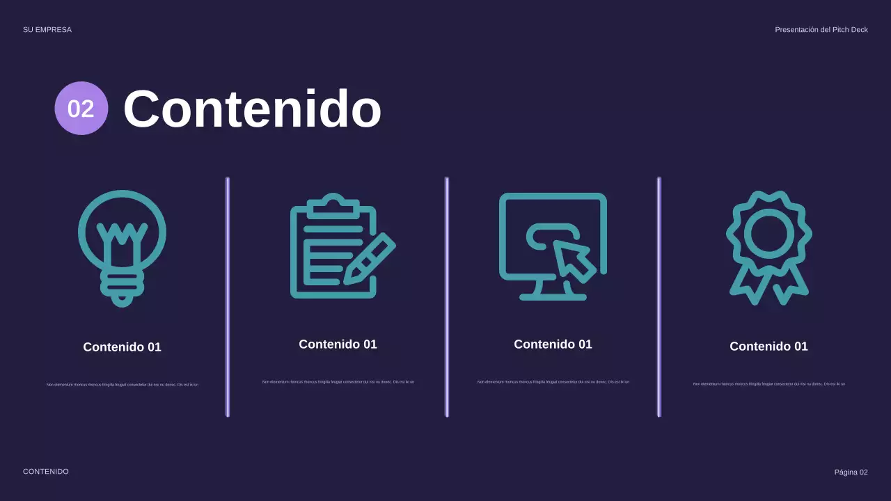 Presentación de seguridad futurista morada