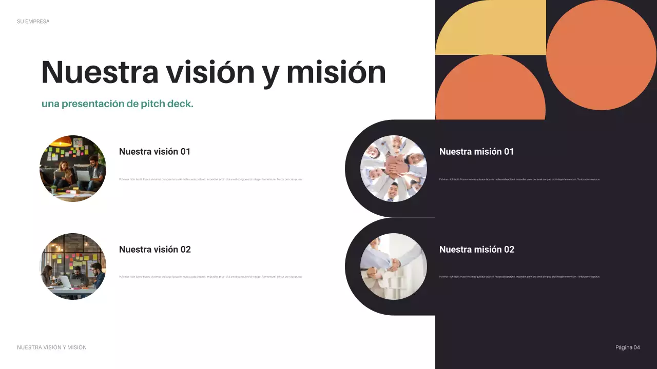 Presentación de empresa geométrica negra